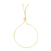 Bids.com 14k Yellow Gold Adjustable Lariat Style Heart Motif Bracelet Bracelets White Smoke 9.25 / Yellow Gold