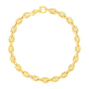 Bids.com 14k Yellow Gold High Polish Mariner Link Bracelet (5.4mm) Bracelets White Smoke 7.5 / Yellow Gold