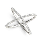 Bids.com 14k White Gold X Style Thin Ring with Diamonds (1/2 cttw) Rings White Smoke 3 / White Gold,3.5 / White Gold,4 / White Gold,4.5 / White Gold,5 / White Gold,5.5 / White Gold,6 / White Gold,6.5 / White Gold,7 / White Gold,7.5 / White Gold,8 / White Gold,8.5 / White Gold,9 / White Gold