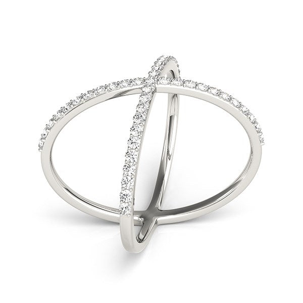 Bids.com 14k White Gold X Style Thin Ring with Diamonds (1/2 cttw) Rings White Smoke 3 / White Gold,3.5 / White Gold,4 / White Gold,4.5 / White Gold,5 / White Gold,5.5 / White Gold,6 / White Gold,6.5 / White Gold,7 / White Gold,7.5 / White Gold,8 / White Gold,8.5 / White Gold,9 / White Gold