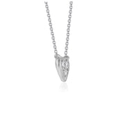 Bids.com Diamond Heart Design Pendant in 14k White Gold Necklaces White Smoke 16 / White Gold