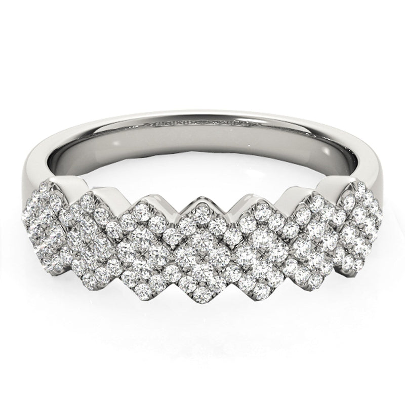 Bids.com Diamond Studded Wide Multi-Diagonal Pattern Ring in 14k White Gold (5/8 cttw) Rings White Smoke 3 / White Gold,3.5 / White Gold,4 / White Gold,4.5 / White Gold,5 / White Gold,5.5 / White Gold,6 / White Gold,6.5 / White Gold,7 / White Gold,7.5 / White Gold,8 / White Gold,8.5 / White Gold,9 / White Gold
