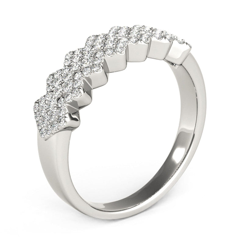 Bids.com Diamond Studded Wide Multi-Diagonal Pattern Ring in 14k White Gold (5/8 cttw) Rings White Smoke 3 / White Gold,3.5 / White Gold,4 / White Gold,4.5 / White Gold,5 / White Gold,5.5 / White Gold,6 / White Gold,6.5 / White Gold,7 / White Gold,7.5 / White Gold,8 / White Gold,8.5 / White Gold,9 / White Gold