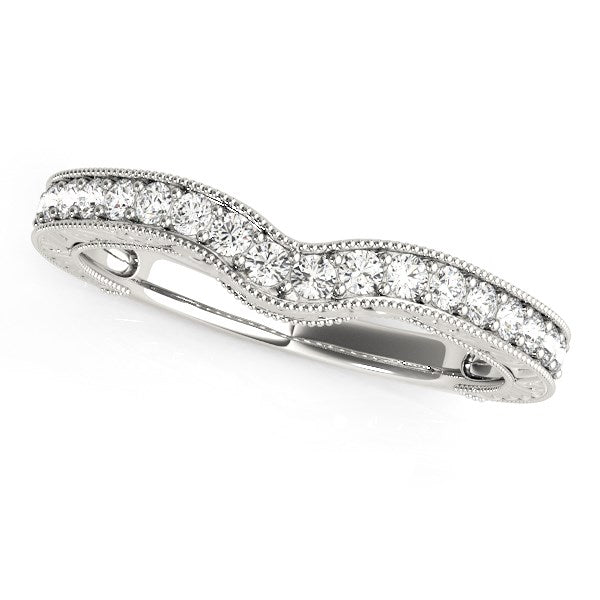 Bids.com 14k White Gold Bead Border Curved Diamond Wedding Band (1/4 cttw) Rings White Smoke 3 / White Gold,3.5 / White Gold,4 / White Gold,4.5 / White Gold,5 / White Gold,5.5 / White Gold,6 / White Gold,6.5 / White Gold,7 / White Gold,7.5 / White Gold,8 / White Gold,8.5 / White Gold,9 / White Gold