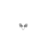 Bids.com 14k White Gold Round Stud Earrings (4.0 mm) Earrings White Smoke White Gold