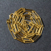 Bids.com 14k Yellow Gold Textured Paperclip Chain (3.5mm) Necklaces Dark Slate Gray 16 / Yellow Gold,18 / Yellow Gold,20 / Yellow Gold