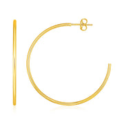 Bids.com 14k Yellow Gold Polished Hoop Earrings Earrings White Smoke Yellow Gold