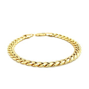Bids.com 10k Yellow Gold Semi Solid Miami Cuban Bracelet (6.60 mm) Bracelets White Smoke 8.5 / Yellow Gold