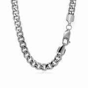 Bids.com 5.5mm 14k White Gold Miami Cuban Semi Solid Chain Necklaces White Smoke 22 / White Gold