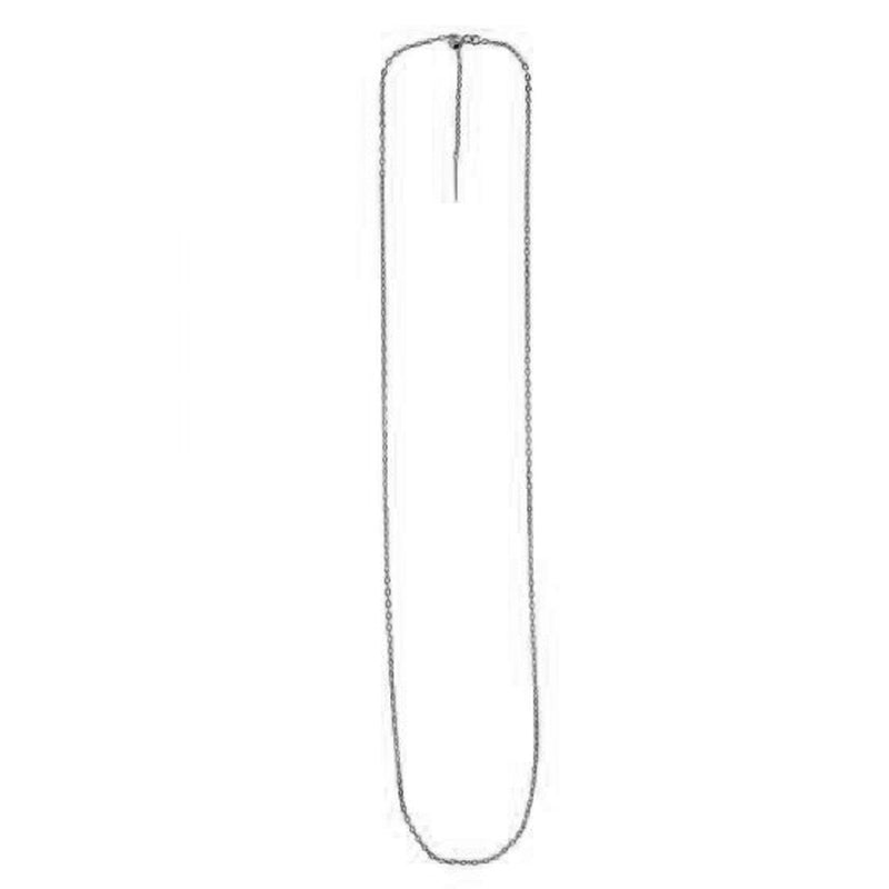 Bids.com Endless Adjustable Cable Chain in 14k White Gold (1.70 mm) Necklaces White Smoke 22 / White Gold