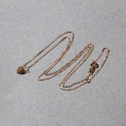 Bids.com 14k Rose Gold Polished Mini Heart Necklace Necklaces Dark Gray 18 / Rose Gold