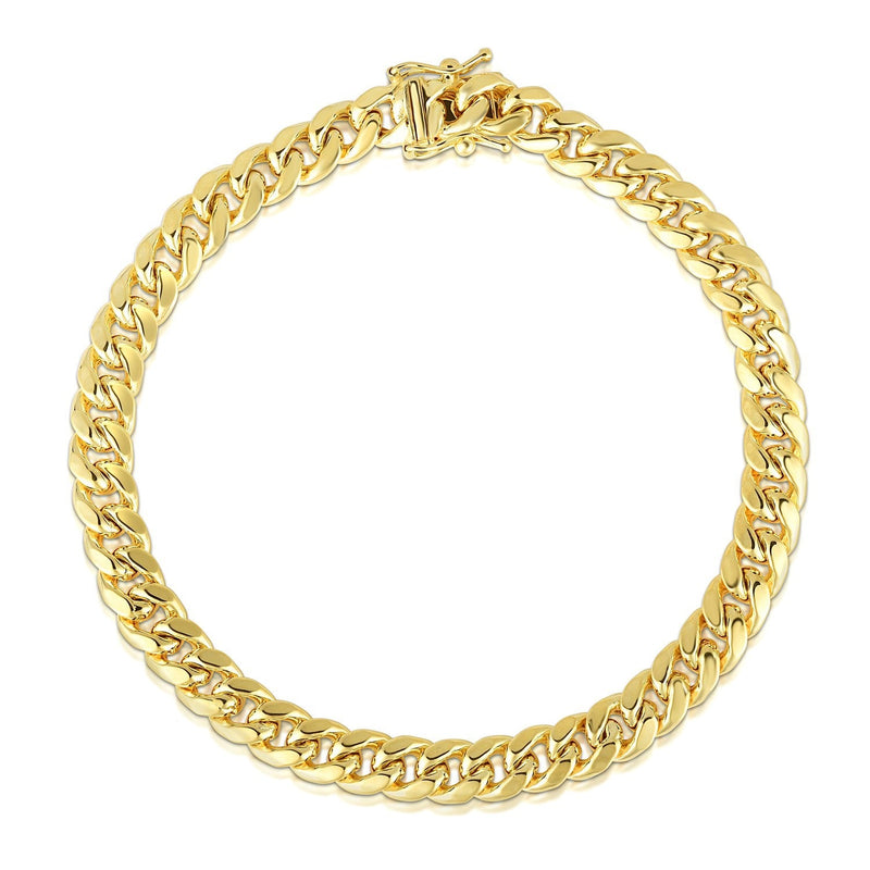 Bids.com 10k Yellow Gold Semi Solid Miami Cuban Bracelet (10.70 mm) Bracelets White Smoke 8.5 / Yellow Gold