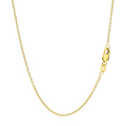 Bids.com 14k Yellow Gold Round Cable Link Chain 1.3mm Necklaces White Smoke 16 / Yellow Gold,18 / Yellow Gold