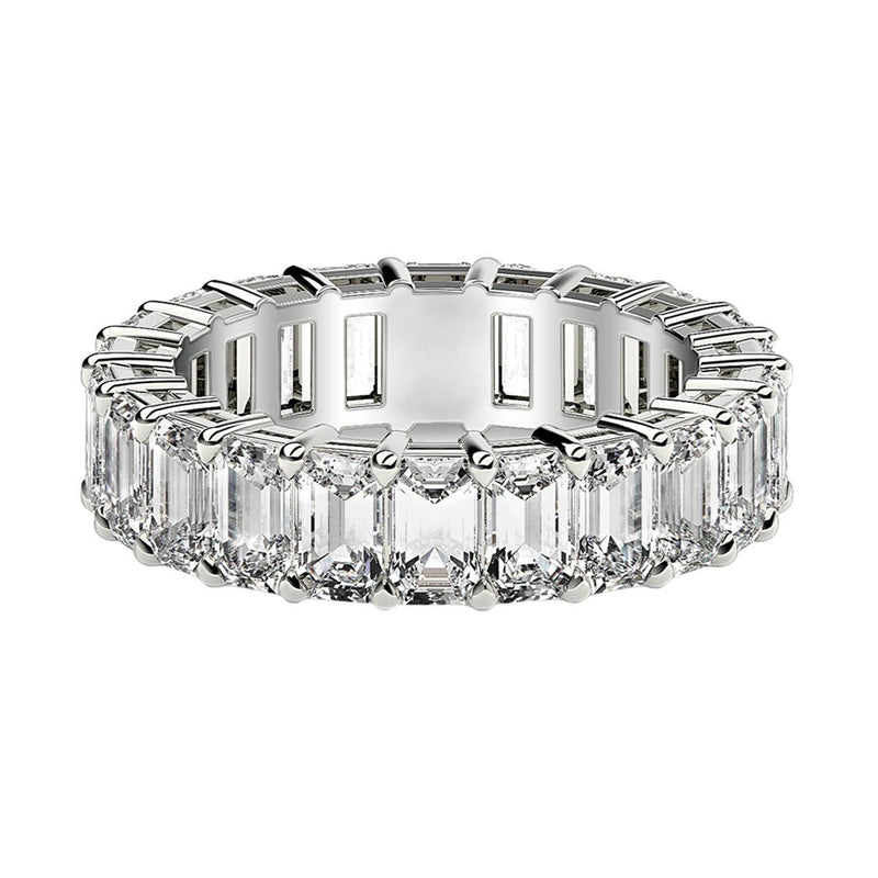 Bids.com Emerald Cut Lab Grown Diamond Eternity Ring in 14k White Gold (4 cttw FG/VS2) Rings White Smoke 4 / White Gold,4.5 / White Gold,5 / White Gold,5.5 / White Gold,6 / White Gold,6.5 / White Gold,7 / White Gold,7.5 / White Gold,8 / White Gold,8.5 / White Gold,9 / White Gold