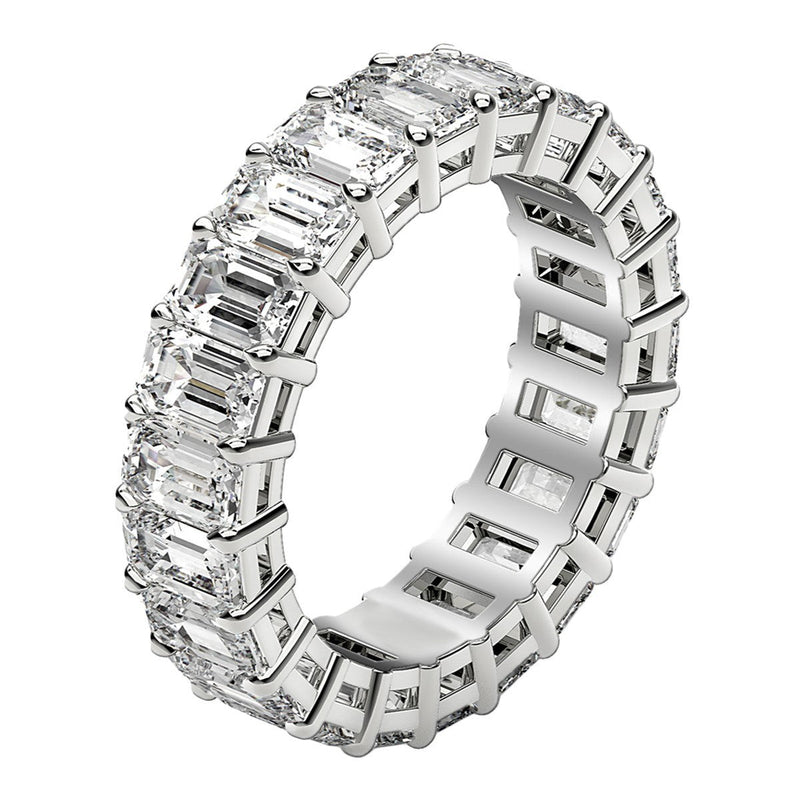 Bids.com Emerald Cut Lab Grown Diamond Eternity Ring in 14k White Gold (4 cttw FG/VS2) Rings White Smoke 4 / White Gold,4.5 / White Gold,5 / White Gold,5.5 / White Gold,6 / White Gold,6.5 / White Gold,7 / White Gold,7.5 / White Gold,8 / White Gold,8.5 / White Gold,9 / White Gold
