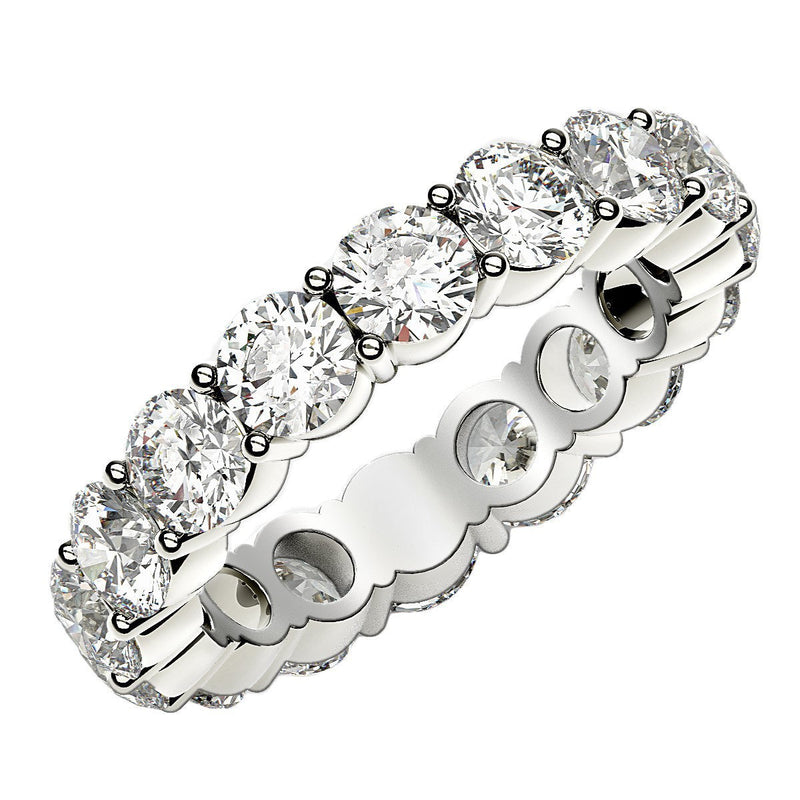 Bids.com Round Cut Lab Grown Diamond Eternity Ring in 14k White Gold (4 cttw FG/VS2) Rings White Smoke 4 / White Gold,4.5 / White Gold,5 / White Gold,5.5 / White Gold,6 / White Gold,6.5 / White Gold,7 / White Gold,7.5 / White Gold,8 / White Gold,8.5 / White Gold,9 / White Gold