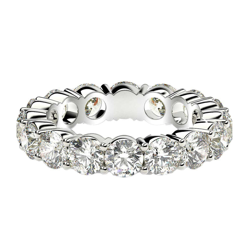 Bids.com Round Cut Lab Grown Diamond Eternity Ring in 14k White Gold (4 cttw FG/VS2) Rings White Smoke 4 / White Gold,4.5 / White Gold,5 / White Gold,5.5 / White Gold,6 / White Gold,6.5 / White Gold,7 / White Gold,7.5 / White Gold,8 / White Gold,8.5 / White Gold,9 / White Gold