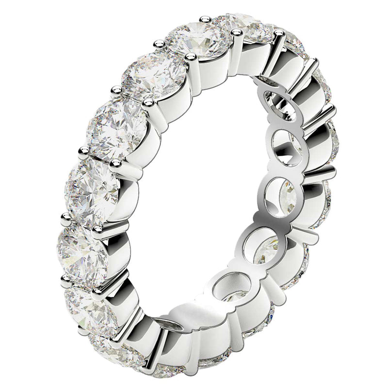 Bids.com Round Cut Lab Grown Diamond Eternity Ring in 14k White Gold (4 cttw FG/VS2) Rings White Smoke 4 / White Gold,4.5 / White Gold,5 / White Gold,5.5 / White Gold,6 / White Gold,6.5 / White Gold,7 / White Gold,7.5 / White Gold,8 / White Gold,8.5 / White Gold,9 / White Gold