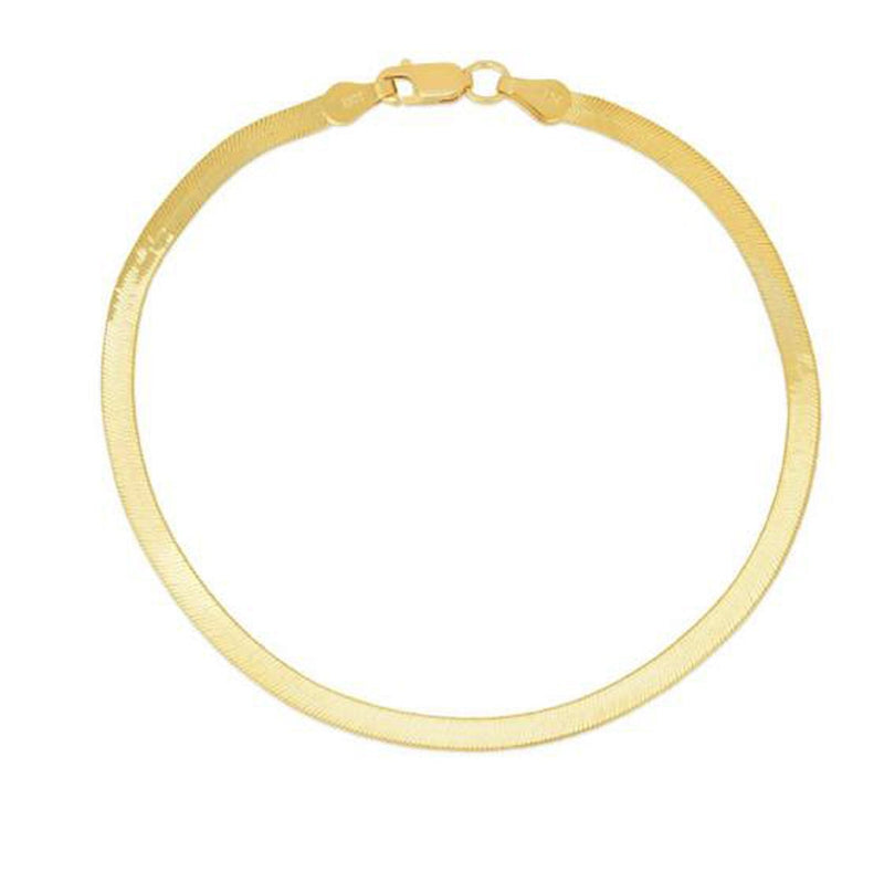 Bids.com 1.5mm 14k Yellow Gold Super Flex Herringbone Anklet Accessories White Smoke 10 / Yellow Gold