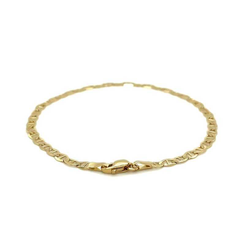 Bids.com 3.2mm 10k Yellow Gold Mariner Link Anklet Accessories White Smoke 10 / Yellow Gold