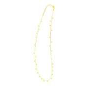 Bids.com 14K Yellow Gold Necklace with Dangling Stars Necklaces White Smoke 18 / Yellow Gold