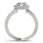 Bids.com 14k White Gold Milgrain Border Diamond Pave Engagement Ring (1 1/2 cttw) Rings White Smoke 3 / White Gold,3.5 / White Gold,4 / White Gold,4.5 / White Gold,5 / White Gold,5.5 / White Gold,6 / White Gold,6.5 / White Gold,7 / White Gold,7.5 / White Gold,8 / White Gold,8.5 / White Gold,9 / White Gold