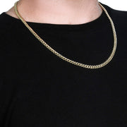 Bids.com 10k Yellow Gold Semi Solid Miami Cuban Chain (5.00 mm) Necklaces Black 18 / Yellow Gold,22 / Yellow Gold,24 / Yellow Gold