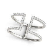 Bids.com 14k White Gold Modern Dual Band Style Diamond Ring (1/2 cttw) Rings White Smoke 3 / White Gold,3.5 / White Gold,4 / White Gold,4.5 / White Gold,5 / White Gold,5.5 / White Gold,6 / White Gold,6.5 / White Gold,7 / White Gold,7.5 / White Gold,8 / White Gold,8.5 / White Gold,9 / White Gold