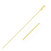 Bids.com 10k Yellow Gold Oval Cable Link Chain (0.97 mm) Necklaces White Smoke 18 / Yellow Gold