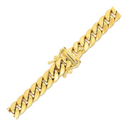 Bids.com 6.65mm 10k Yellow Gold Semi Solid Miami Cuban Chain Necklaces White Smoke 24 / Yellow Gold,26 / Yellow Gold