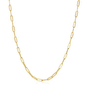 Bids.com 14K Yellow Gold Wide Paperclip Chain (3.3mm) Necklaces White Smoke 16.25 / Yellow Gold,18 / Yellow Gold,20 / Yellow Gold,24 / Yellow Gold