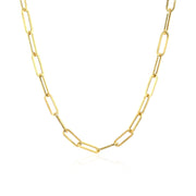 Bids.com 14K Yellow Gold Wide Paperclip Chain (3.3mm) Necklaces White Smoke 16.25 / Yellow Gold,18 / Yellow Gold,20 / Yellow Gold,24 / Yellow Gold