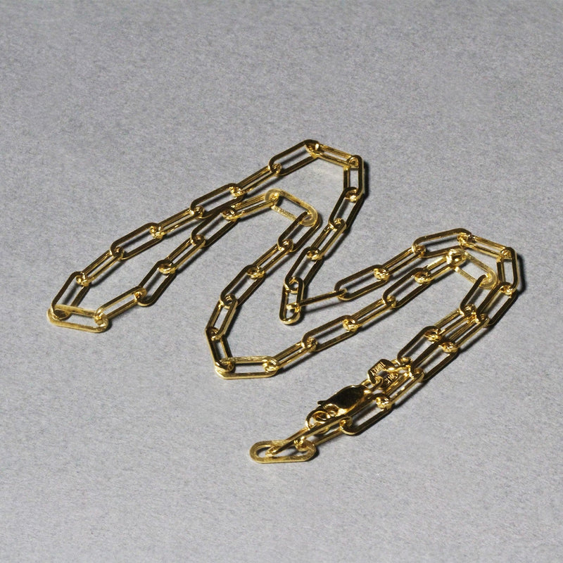 Bids.com 14K Yellow Gold Wide Paperclip Chain (3.3mm) Necklaces Gray 16.25 / Yellow Gold,18 / Yellow Gold,20 / Yellow Gold,24 / Yellow Gold
