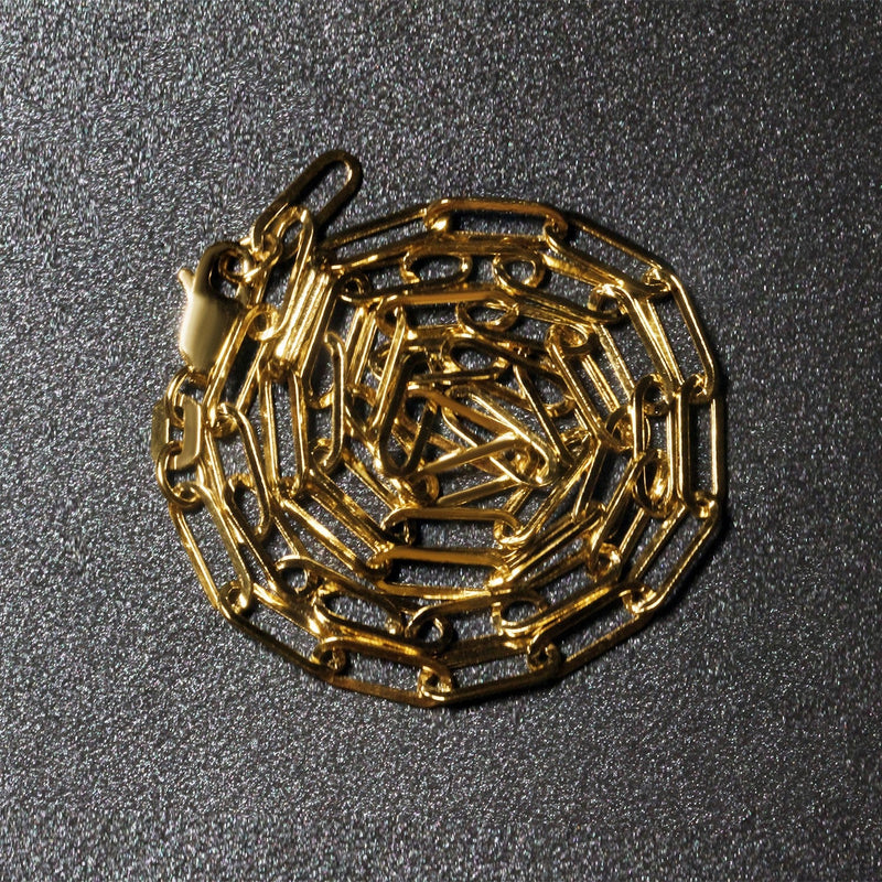 Bids.com 14K Yellow Gold Wide Paperclip Chain (3.3mm) Necklaces Dim Gray 16.25 / Yellow Gold,18 / Yellow Gold,20 / Yellow Gold,24 / Yellow Gold