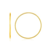 Bids.com Endless Hoop Style Earrings in 14K Yellow Gold Earrings White Smoke Yellow Gold