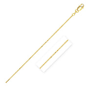 Bids.com 14k Yellow Gold Diamond Cut Bead Chain 1.0mm Necklaces White Smoke 16 / Yellow Gold,18 / Yellow Gold,20 / Yellow Gold