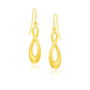 Bids.com 14k Yellow Gold Polished Earrings in Infinity Design Earrings White Smoke Yellow Gold