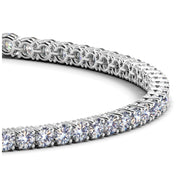 Bids.com Lab Grown Round Diamond Tennis Bracelet in 14k White Gold (3 cctw F/G  VS2/SI1) Bracelets White Smoke 7 / White Gold