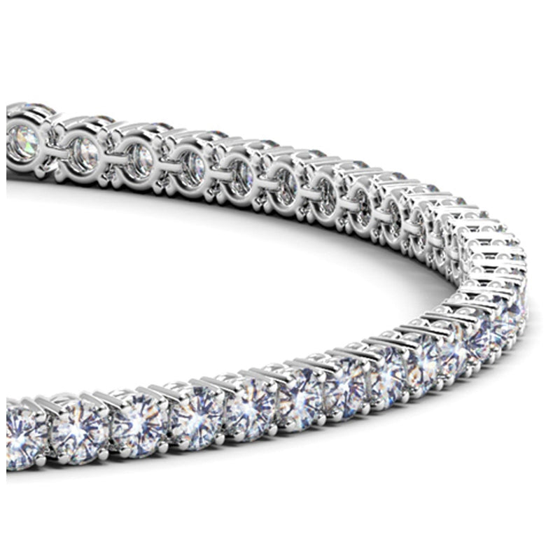 Bids.com Lab Grown Round Diamond Tennis Bracelet in 14k White Gold (3 cctw F/G  VS2/SI1) Bracelets White Smoke 7 / White Gold