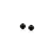 Bids.com 14k White Gold Stud Earrings with Black 4mm Cubic Zirconia Earrings White Smoke White Gold