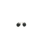 Bids.com 14k White Gold Stud Earrings with Black 4mm Cubic Zirconia Earrings White Smoke White Gold