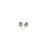Bids.com 14k White Gold Stud Earrings with Black 4mm Cubic Zirconia Earrings White Smoke White Gold