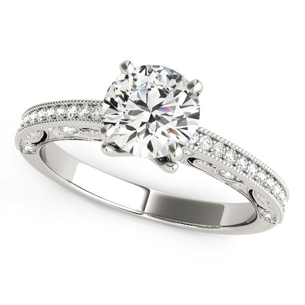 Bids.com 14k White Gold Antique Pronged Round Diamond Engagement Ring (1 1/8 cttw) Rings White Smoke 3 / White Gold,3.5 / White Gold,4 / White Gold,4.5 / White Gold,5 / White Gold,5.5 / White Gold,6 / White Gold,6.5 / White Gold,7 / White Gold,7.5 / White Gold,8 / White Gold,8.5 / White Gold,9 / White Gold