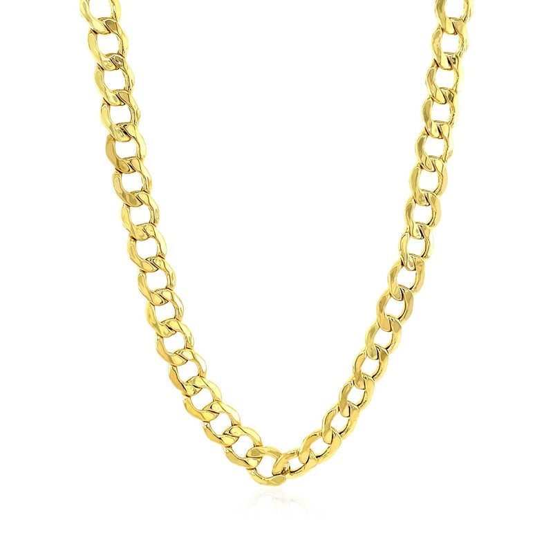 Bids.com 6.1mm 10k Yellow Gold Curb Chain Necklaces White Smoke 20 / Yellow Gold,22 / Yellow Gold,24 / Yellow Gold