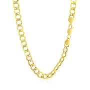Bids.com 6.1mm 10k Yellow Gold Curb Chain Necklaces White Smoke 20 / Yellow Gold,22 / Yellow Gold,24 / Yellow Gold