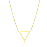 Bids.com 14k Yellow Gold Delta Symbol Chain Necklace Necklaces White Smoke 18 / Yellow Gold