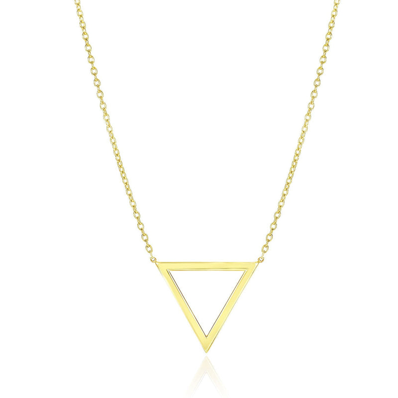 Bids.com 14k Yellow Gold Delta Symbol Chain Necklace Necklaces White Smoke 18 / Yellow Gold