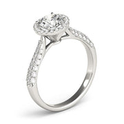 Bids.com 14k White Gold Halo Diamond Engagement Ring with Pave Band (1 1/3 cttw) Rings White Smoke 3 / White Gold,3.5 / White Gold,4 / White Gold,4.5 / White Gold,5 / White Gold,5.5 / White Gold,6 / White Gold,6.5 / White Gold,7 / White Gold,7.5 / White Gold,8 / White Gold,8.5 / White Gold,9 / White Gold