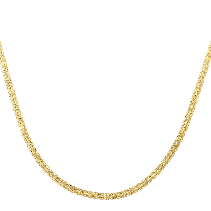 Bids.com Ice Barrel Chain in 14k Yellow Gold (3.10 mm) Necklaces White Smoke 18 / Yellow Gold,20 / Yellow Gold,24 / Yellow Gold