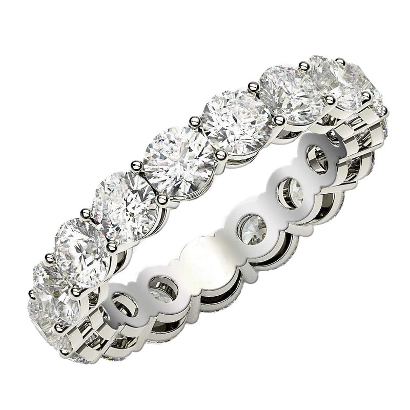 Bids.com Round Cut Lab Grown Diamond Eternity Ring in 14k White Gold (3 cttw FG/VS2) Rings White Smoke 4 / White Gold,4.5 / White Gold,5 / White Gold,5.5 / White Gold,6 / White Gold,6.5 / White Gold,7 / White Gold,7.5 / White Gold,8 / White Gold,8.5 / White Gold,9 / White Gold